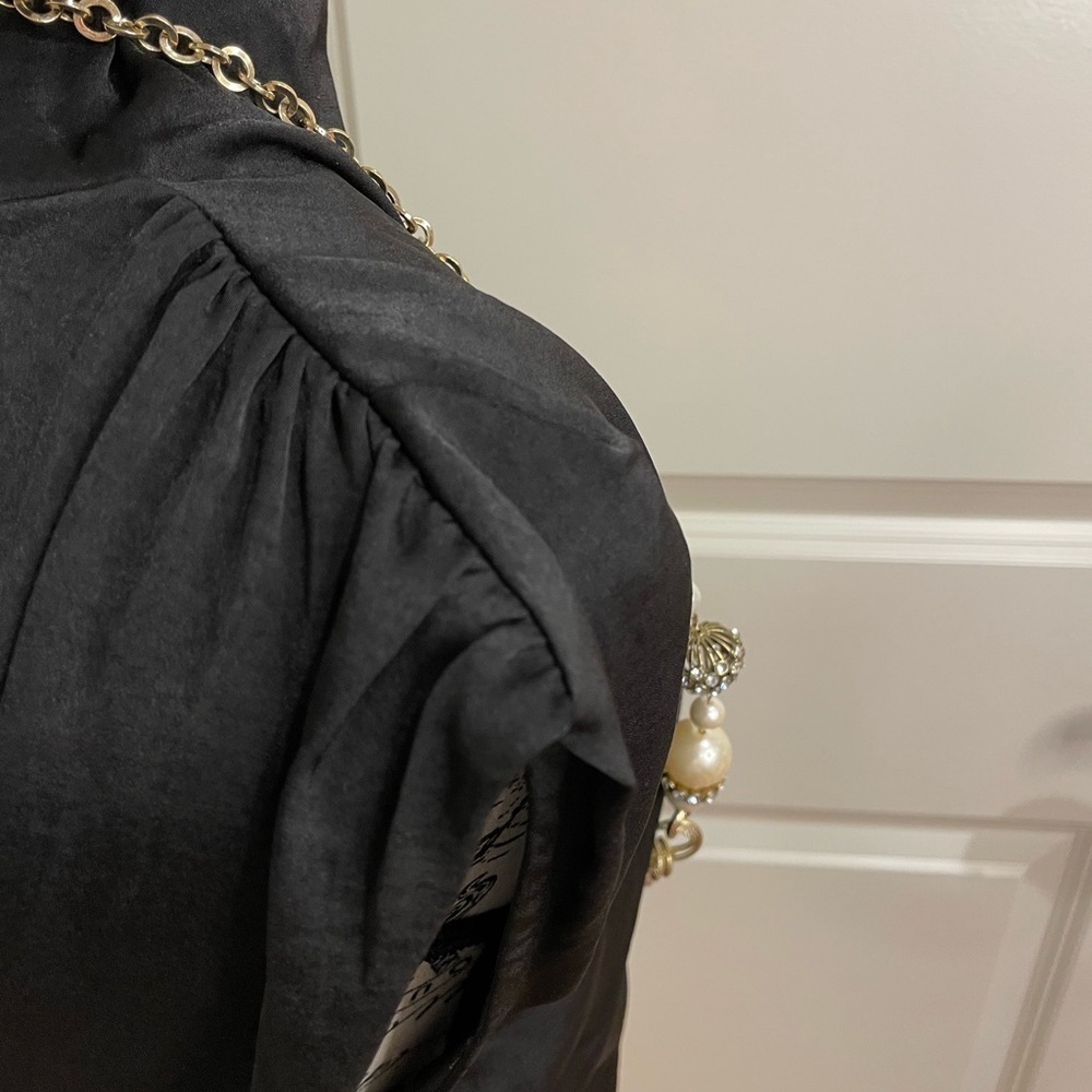 Astr Black Blouse Size Large - Picture 3 of 9